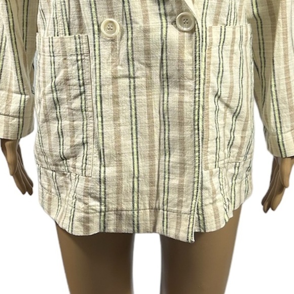 Maeve Boyfriend Blazer XS Multicolor Danielle Striped Oversized Double Breasted - Picture 7 of 11